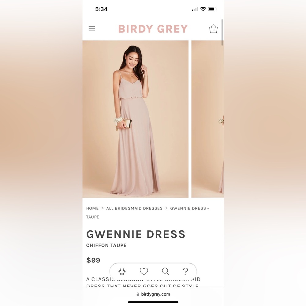 Birdy Grey Taupe Bridesmaid Dress